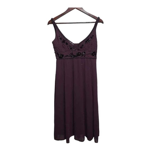Gorgeous purple beaded dress by ELIZA J.  Size 6 - Picture 1 of 3